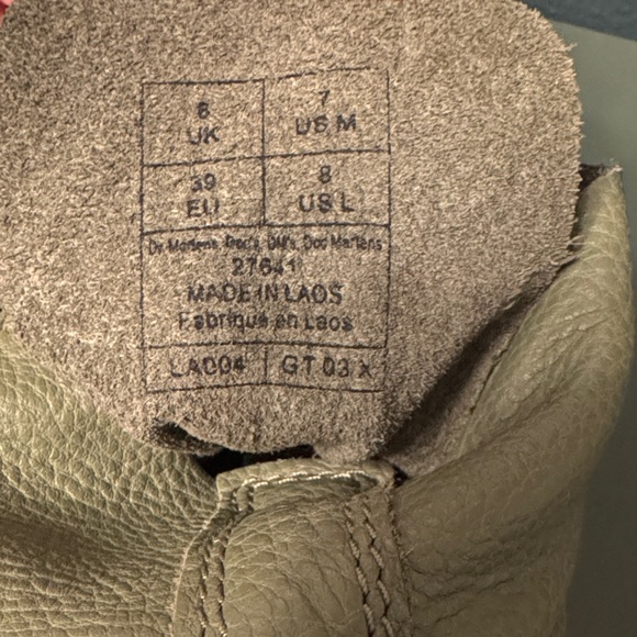 Dr. Martens Pascal Leather Boots - Sage Green - Picture 2 of 7